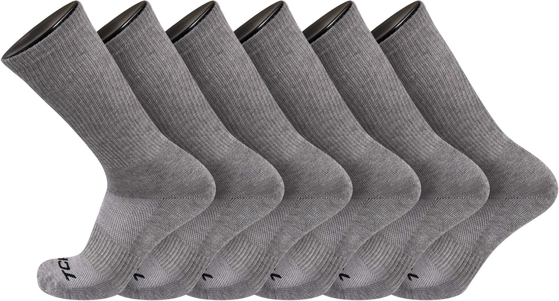 TCK Moisture Wicking Work Crew Socks for Men & Women- 9-11/10-13/13-15 Cushioned Boot Socks 6-pack 3-pack 12-pack