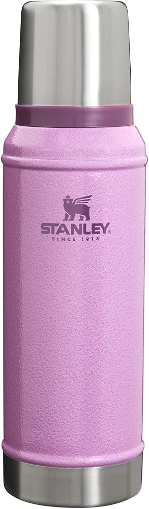 Stanley Classic Vacuum Insulated Wide Mouth Bottle - Hammertone Lilac - BPA-Free 18/8 Stainless Steel Thermos for Cold & Hot Beverages - 1.0 QT