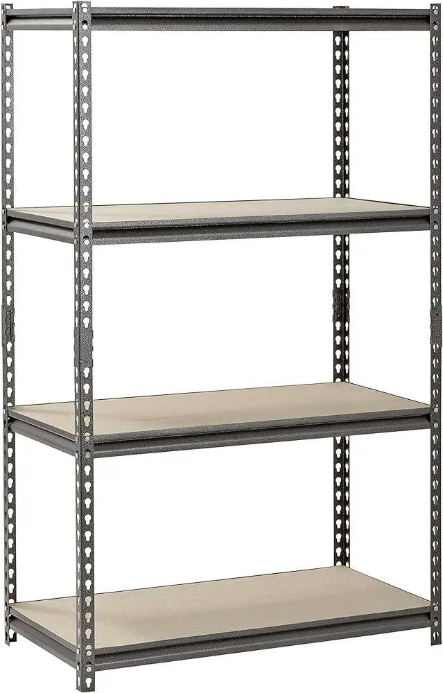 Muscle Rack UR361860PB4P-SV Silver Vein Steel Storage Rack, 4 Adjustable Shelves, 3200 lb. Capacity, 60" Height x 36" Width x 18" Depth