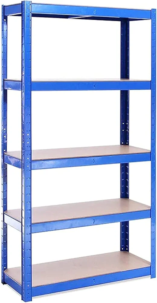 Garage Shelving Units - 71" H X 35" L X 16" W - Heavy Duty Racking - Shelves for Storage - Garage Storage Shelve - 1 Bay - Blue - 5 Tier - 2000lb Capacity (400lb Per Shelf) - Workshop, Shed, Offices