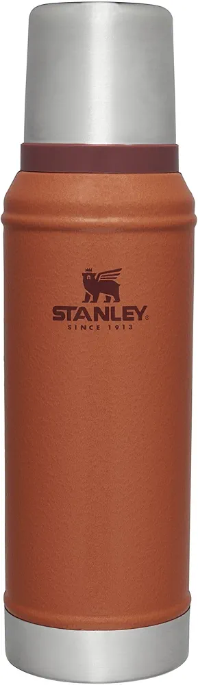 Stanley Classic Vacuum Insulated Wide Mouth Bottle - Hammertone Clay - BPA-Free 18/8 Stainless Steel Thermos for Cold & Hot Beverages - 1.0 QT