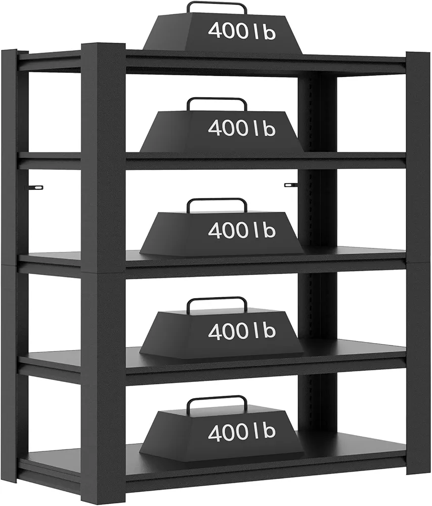 Garage Storage Shelves,72"*35.4"*15.7"Garage Shelving 2000lbs Heavy Duty Adjustable Steel Shelves 5 Tier Metal Shelf Organizer Storage Racks Tool Shelf and Industrial Shelving Warehouse Garage Unit