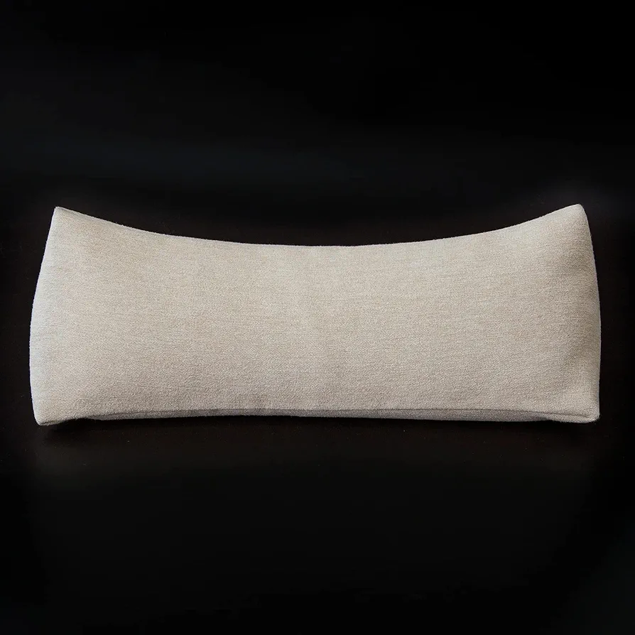 Buckwheat Neck Support Pillow Cervical Neck Cylinder Bolster Pillow,Buckwheat Hulls Adjustable Roll Pillow,Neck Pain Relief for Back and Side Sleepers Round Pillows for Lunch Break (beige, 6*15 inch)